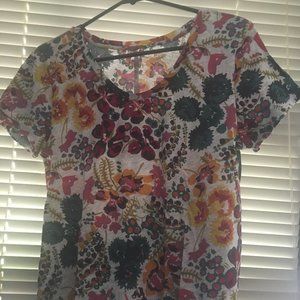 LOFT Short Sleeve Floral Tee